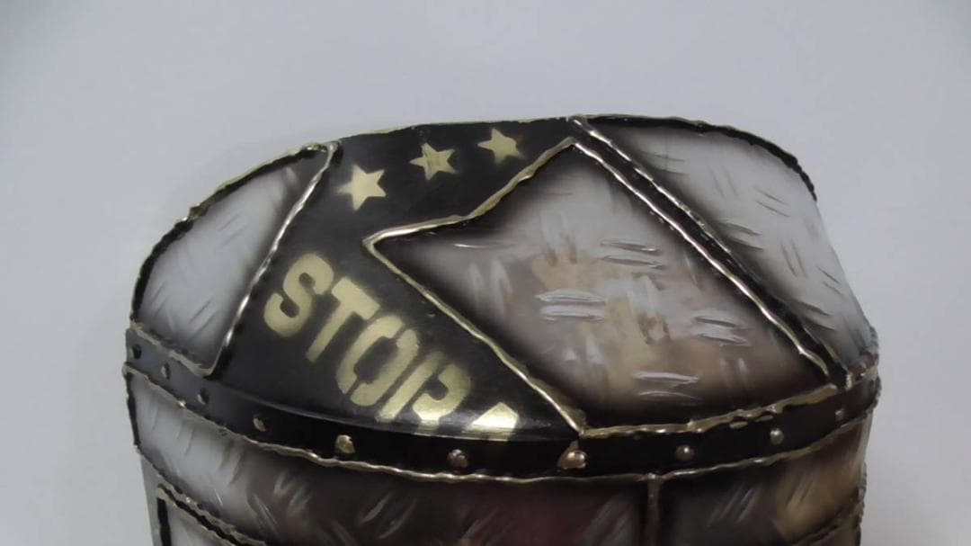 ハンドシールド アーク 改造マスク 工具/DIY 溶接面 シマ板 メッキ風