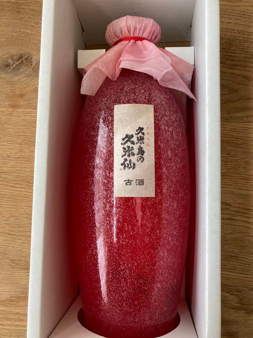 泡盛　久米島の久米仙　真南風　箱付　琉球ガラス　赤3年古酒　43度　1800ml