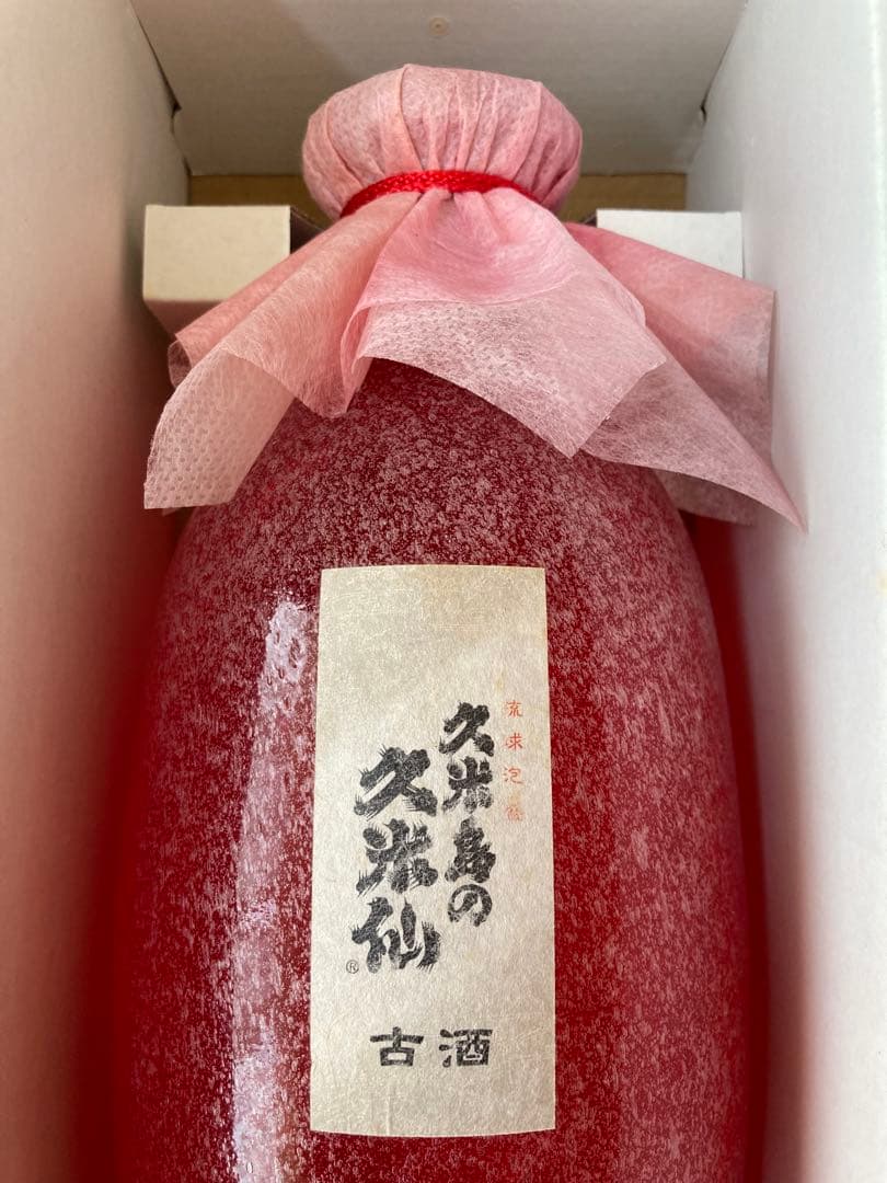 泡盛　久米島の久米仙　真南風　箱付　琉球ガラス　赤3年古酒　43度　1800ml