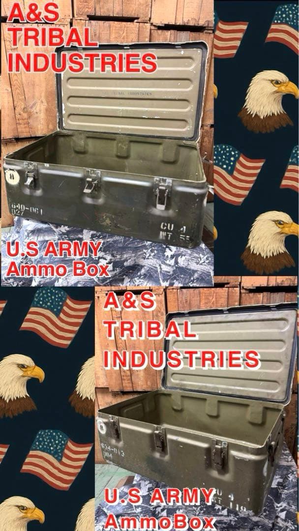 最終お値引き！2点まとめ売り　ミリタリー コンテナ 米軍 USA 弾薬庫