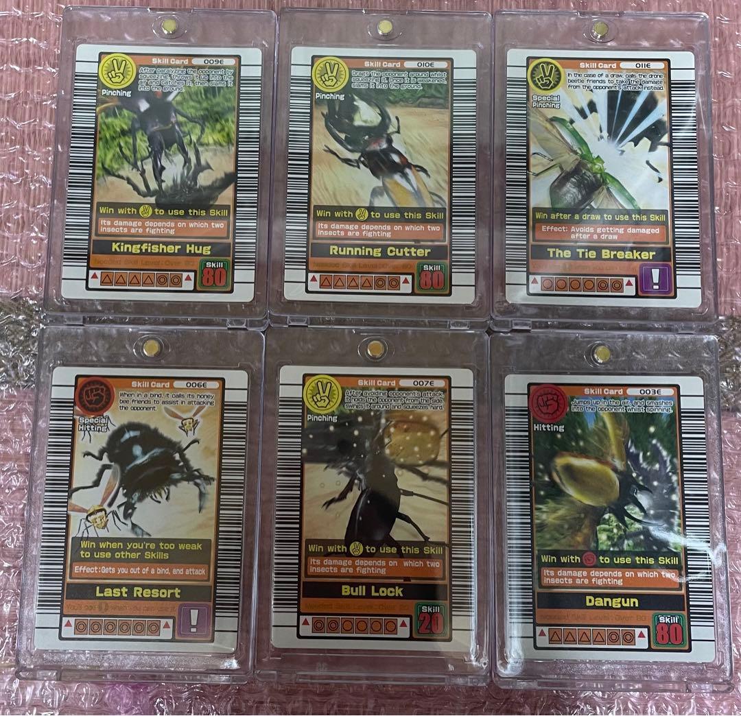 ムシキング　英語版技カード一式　16枚セット
