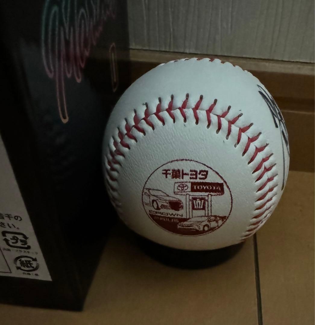 千葉ロッテマリーンズ荻野貴司選手投げ入れサインボールボブルヘッドセット