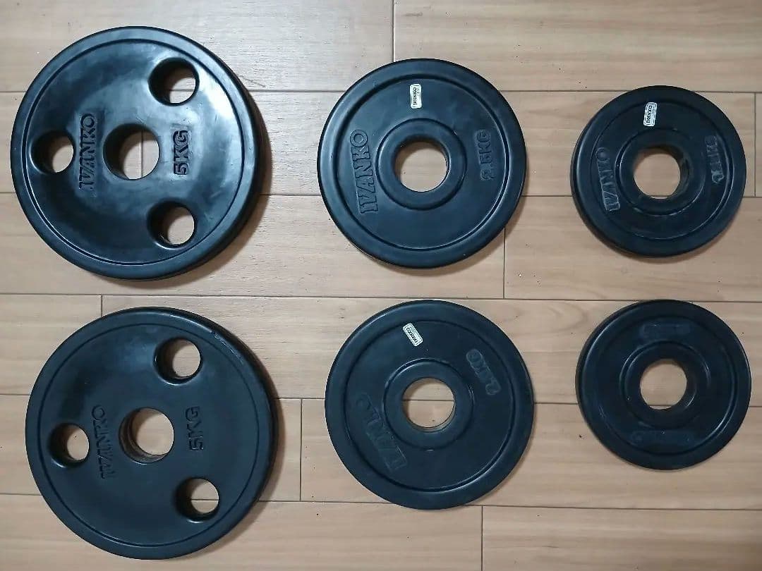 IVANKO イヴァンコ ラバー プレート。計17.5kg 穴径50mm