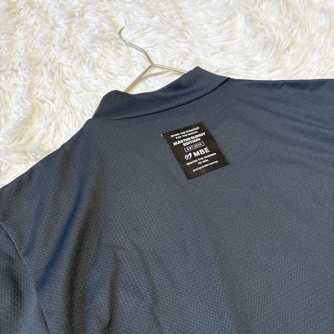 【新品】マスターバニーエディション 半袖 ハイネックシャツ メッシュ 黒 ロゴ