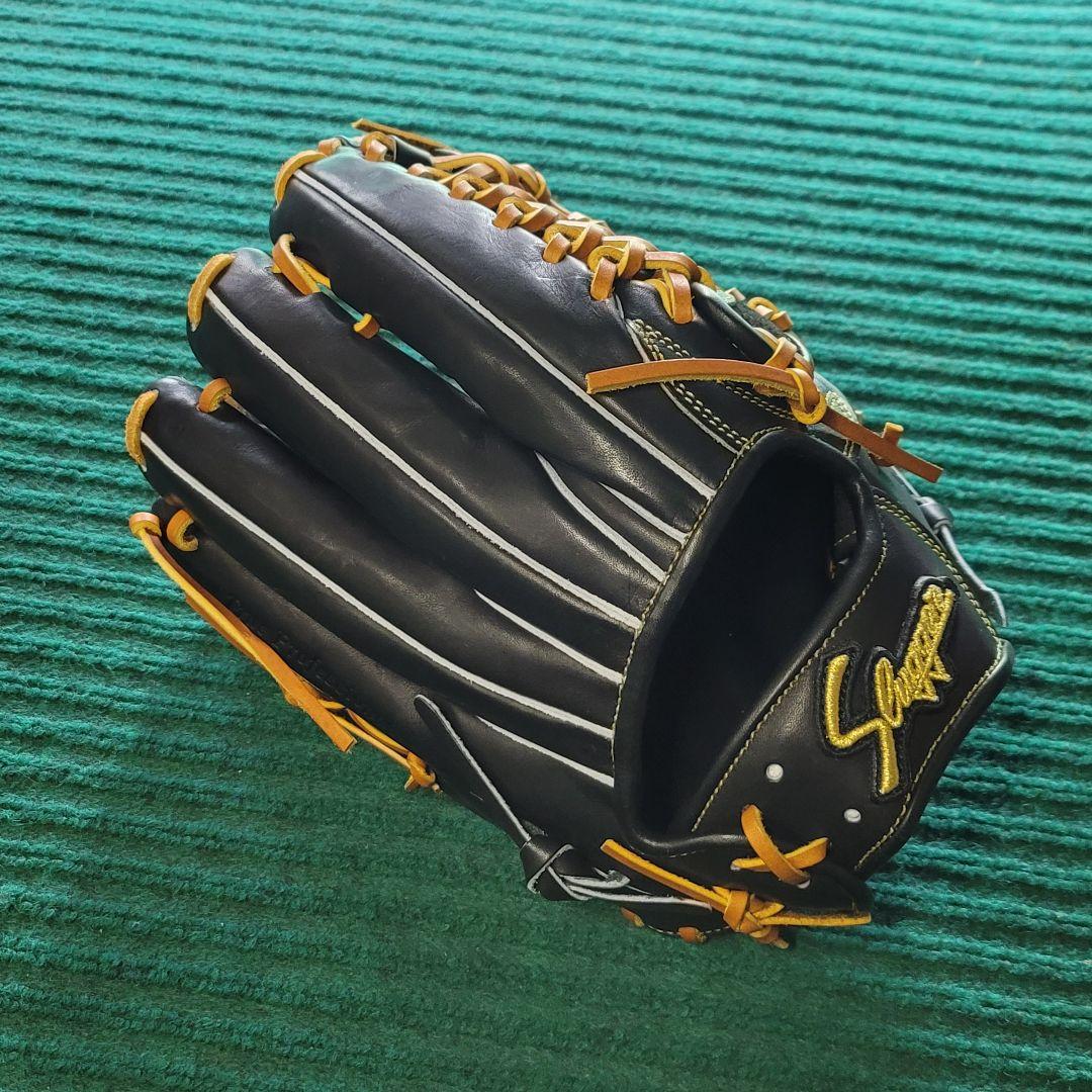 久保田スラッガー　硬式用　外野手　黒×タン　未使用品　KSG-SPY　グラブ袋付