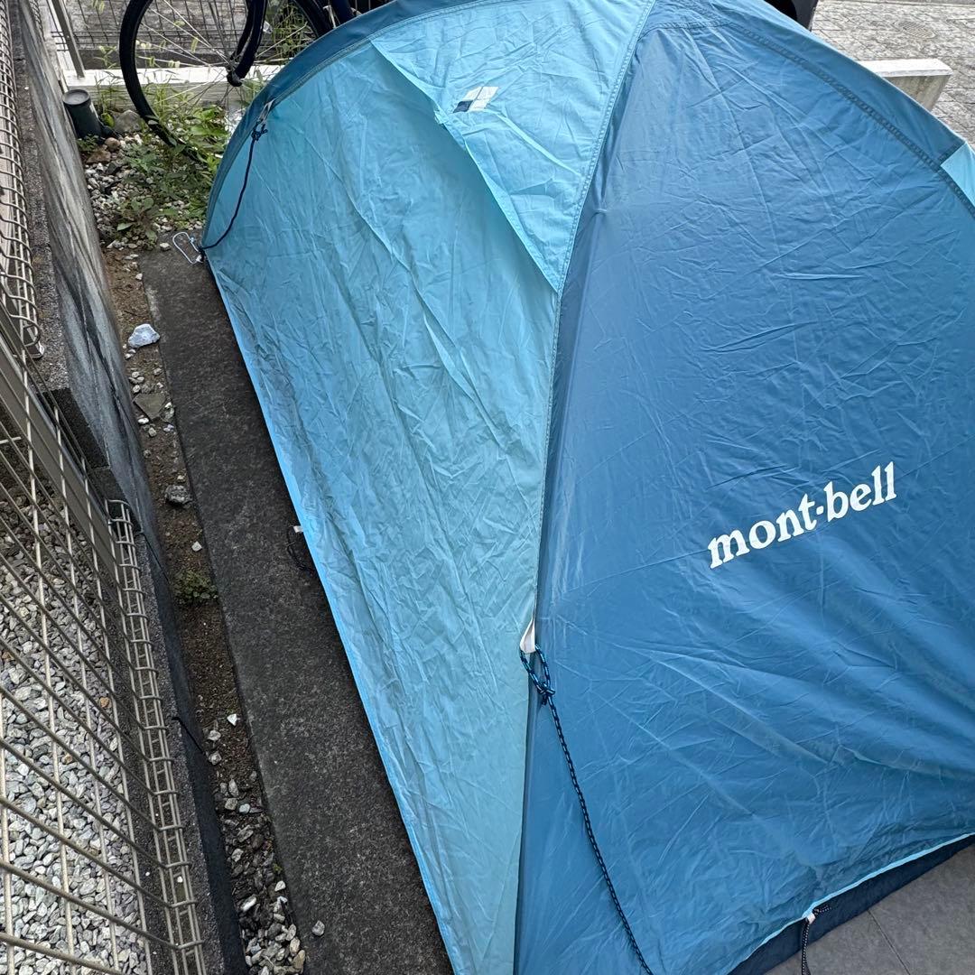 人気モンベル　クロノスドーム2 山岳テント　ブルー軽量コンパクト