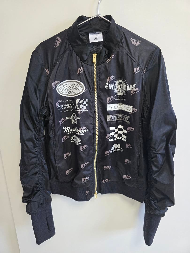 MARK&LONA ロゴ刺繍 ブラックジャケット