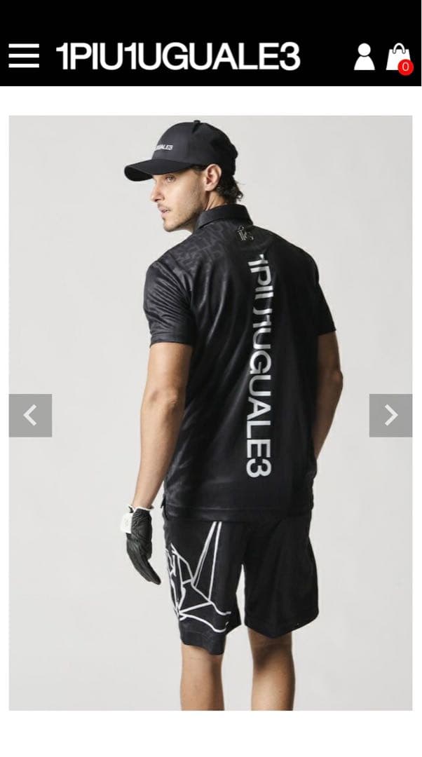 ウノピゥ 1PIU1UGUARE3 黒 ポロ Mサイズ 新品未使用タグ付き