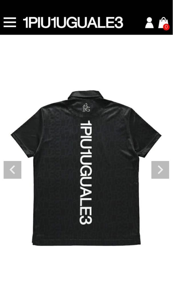 ウノピゥ 1PIU1UGUARE3 黒 ポロ Mサイズ 新品未使用タグ付き