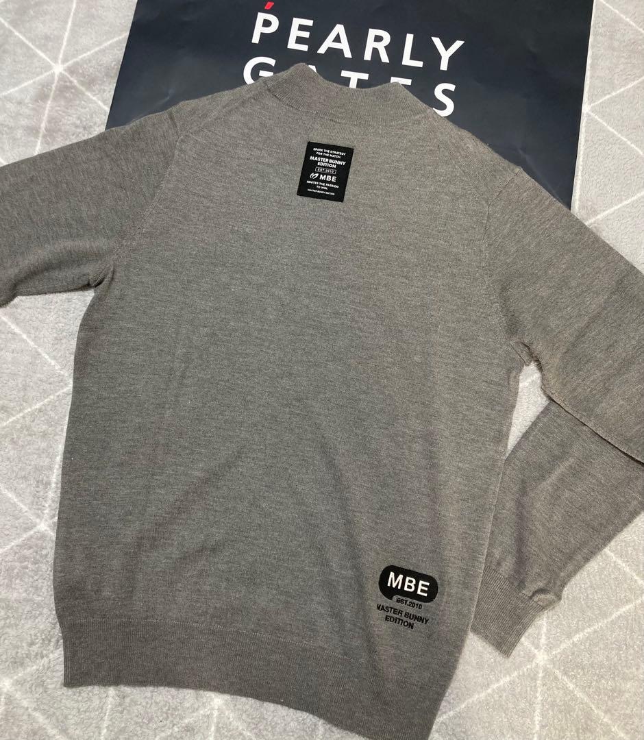 新品 パーリーゲイツ マスターバニー カシミヤ混 タートルネックニット(5)L