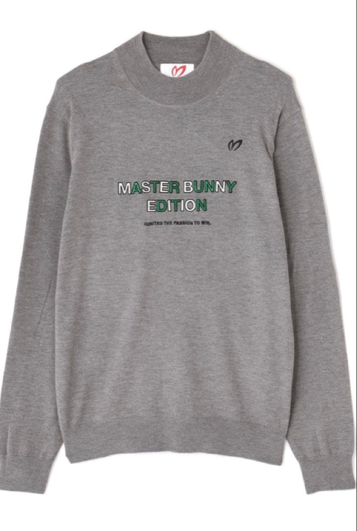 新品 パーリーゲイツ マスターバニー カシミヤ混 タートルネックニット(5)L