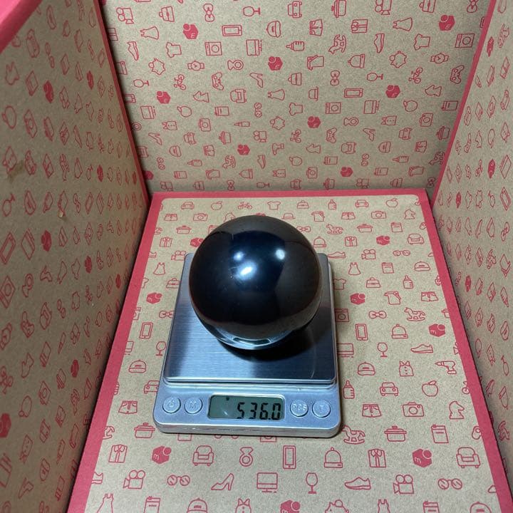 シュンガイト球体 7cm 漆黒　光沢あり 電磁波対策