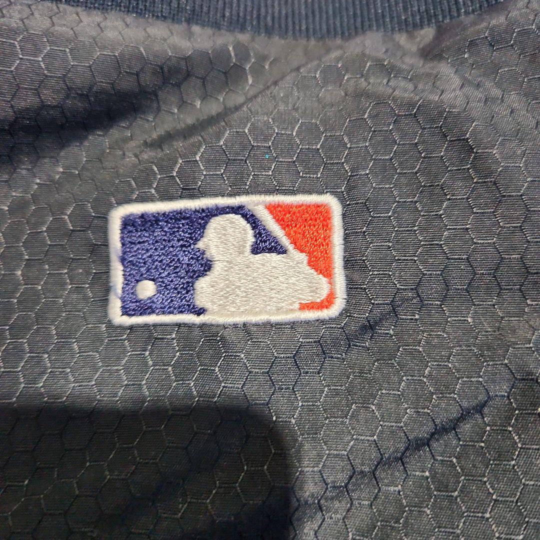 ヤンキース　マジェスティック　90s　刺繍スタジャン　XL　ブラックネイビー