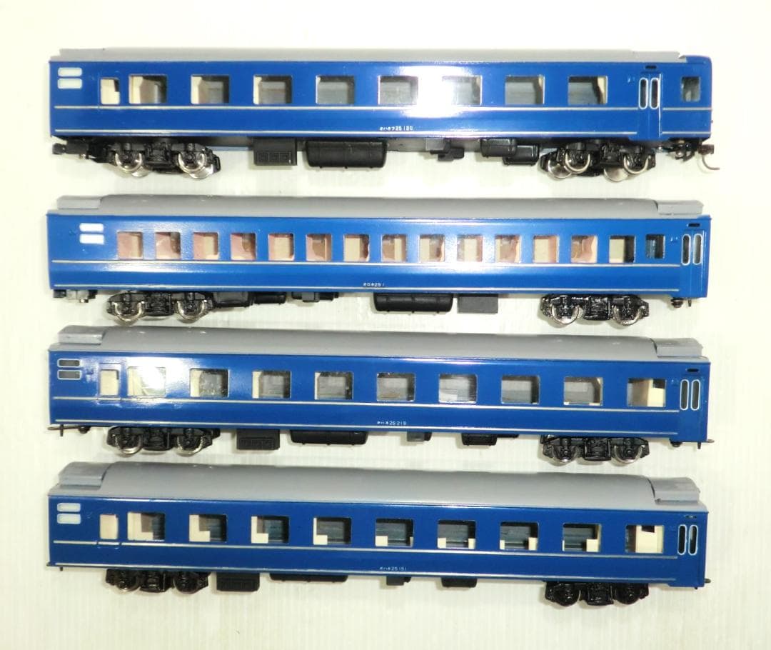 HOゲージ 寝台特急24系25型 4両 真鍮製キット組み立て品 未走行