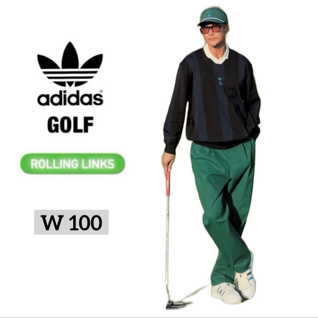 アディダス ゴルフ ローリング リンクス 100 チノ パンツ 緑 ウェア