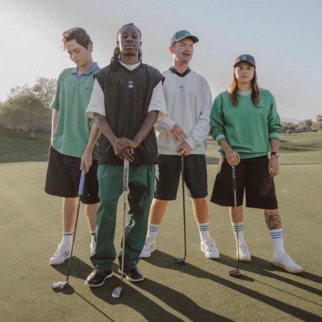 アディダス ゴルフ ローリング リンクス 100 チノ パンツ 緑 ウェア