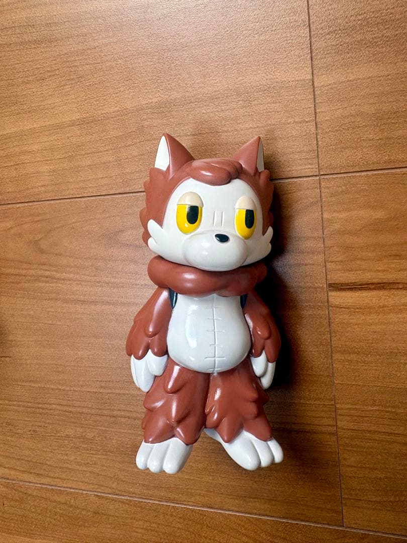 おおかみくん　ソフビ　　ブラウン　あらいきりこ