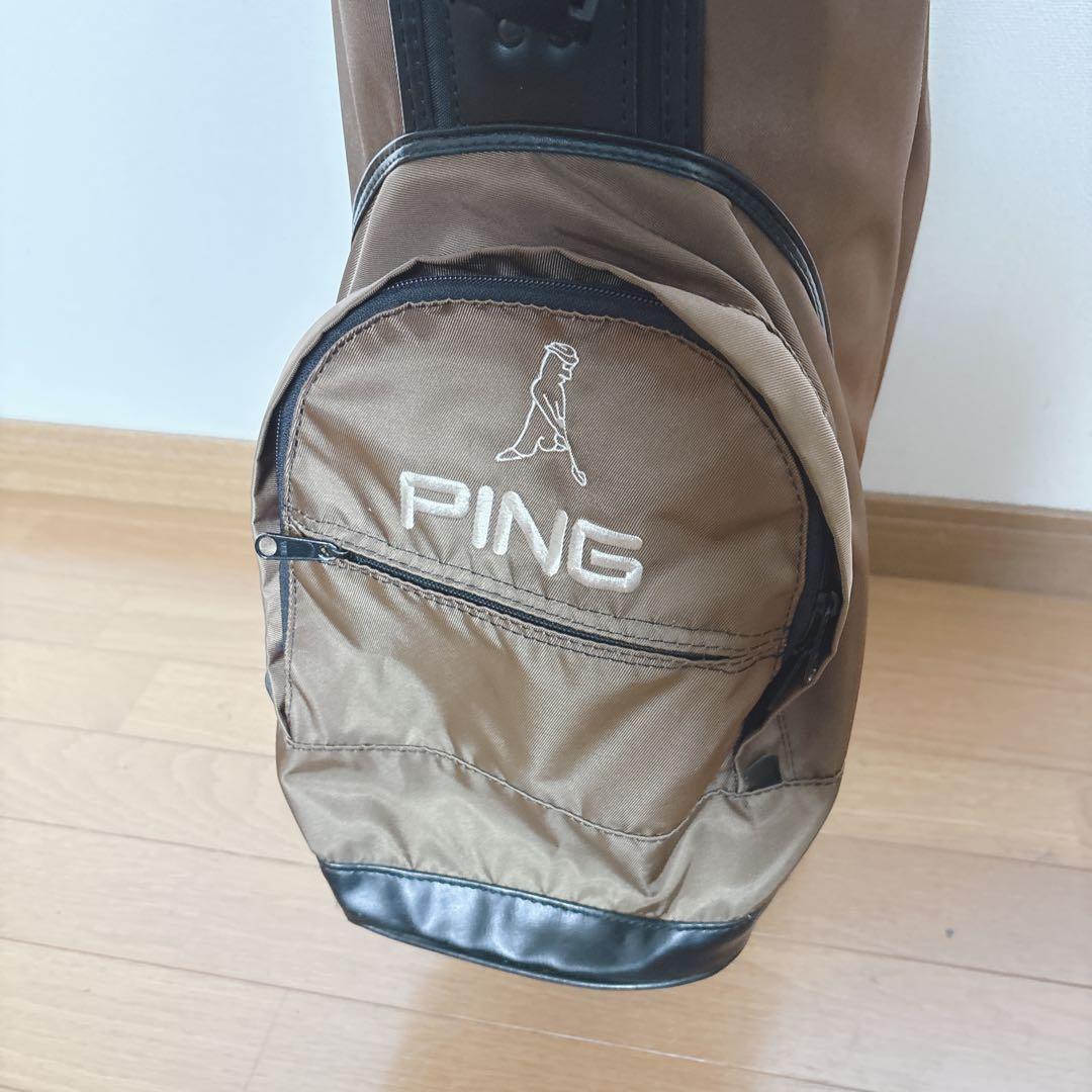 K360 PING シンプル キャディバック キャメル色