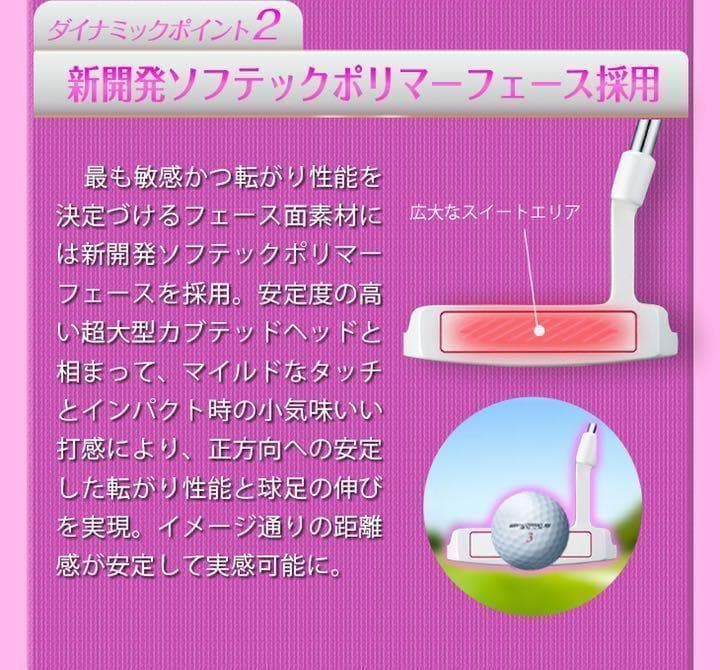 【新型登場】♥極太グリップと大型ヘッドの安定感抜群のダイナミクスレディスパター