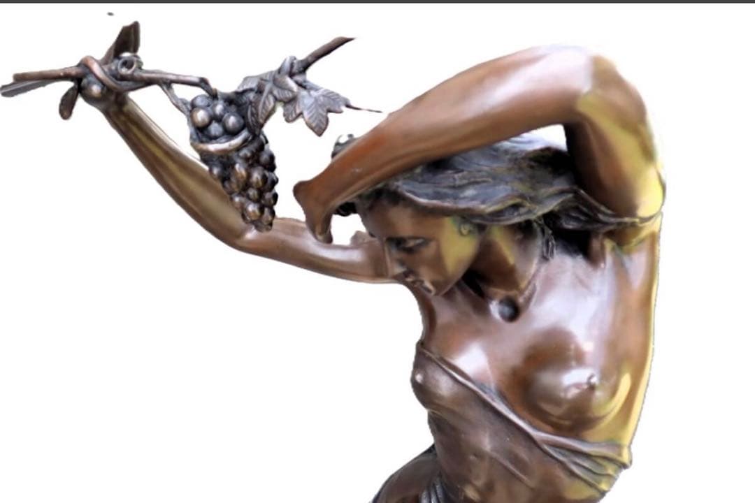 ブロンズ像 裸婦 葡萄像 美術品 彫刻 インテリア 置物 アンティーク