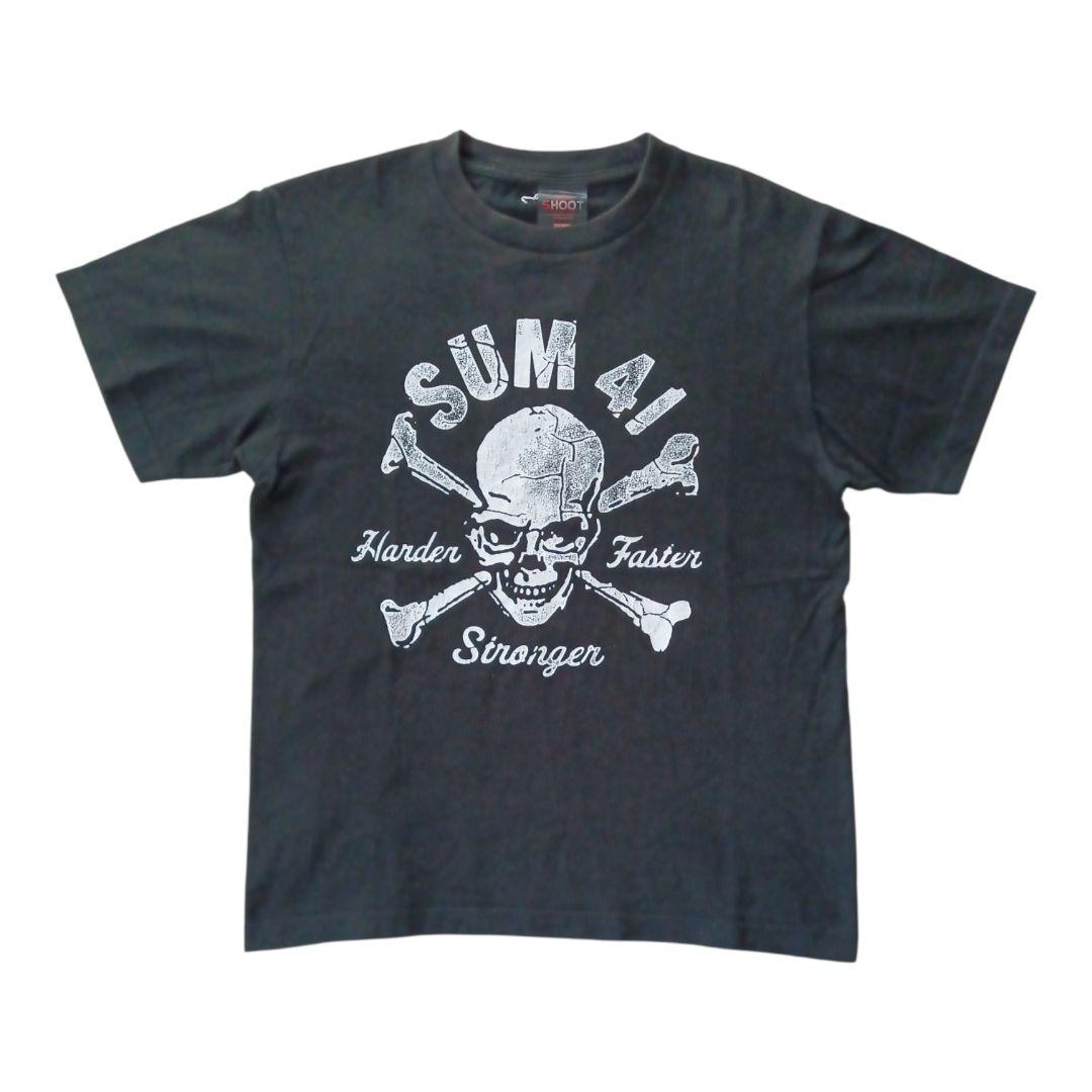2000年代 SUM41 スカルデザイン Tシャツ ブラック