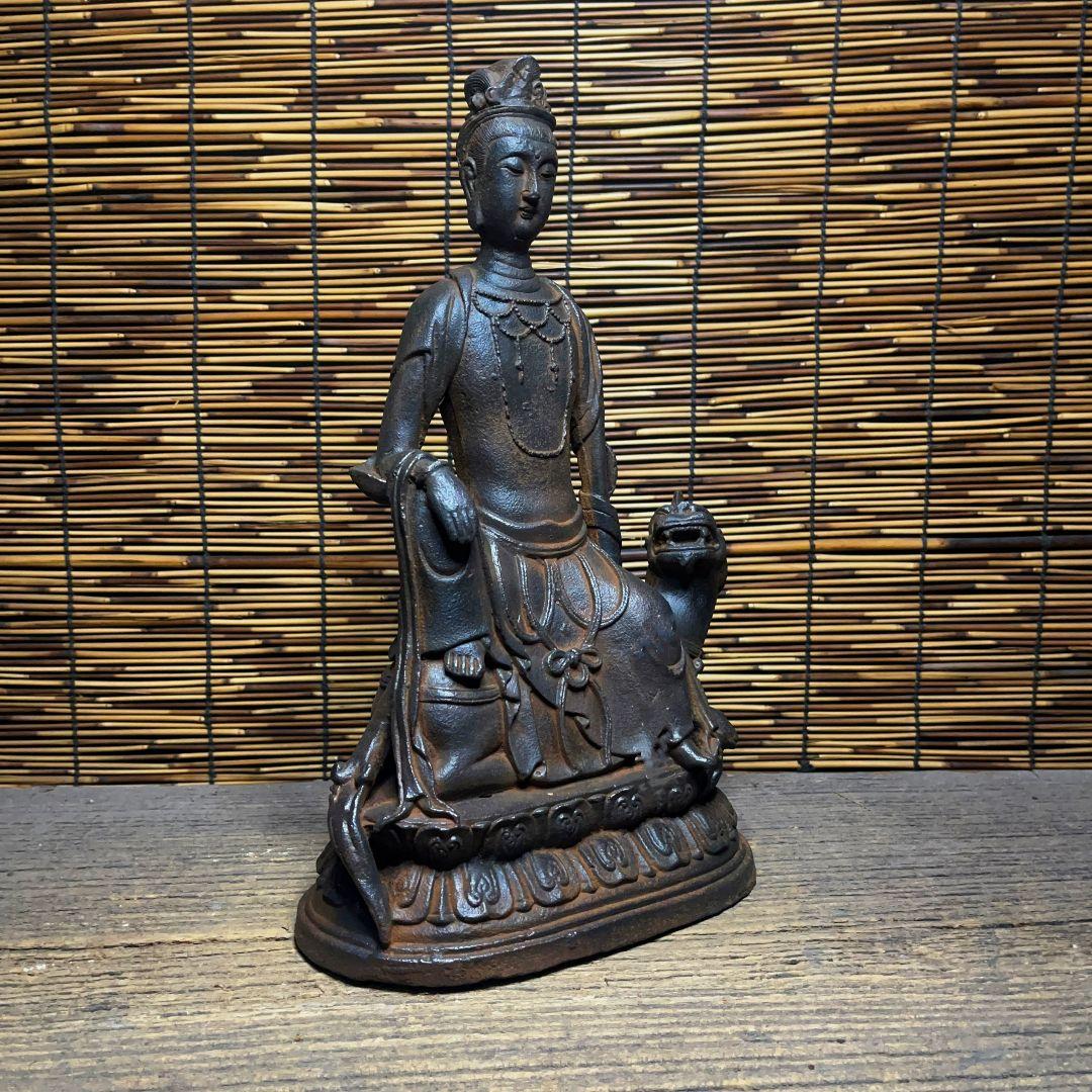 鉄器 鉄仏 坐獣像釈迦尼仏 家内仏堂 供養 禅意 茶室 置物 工芸品