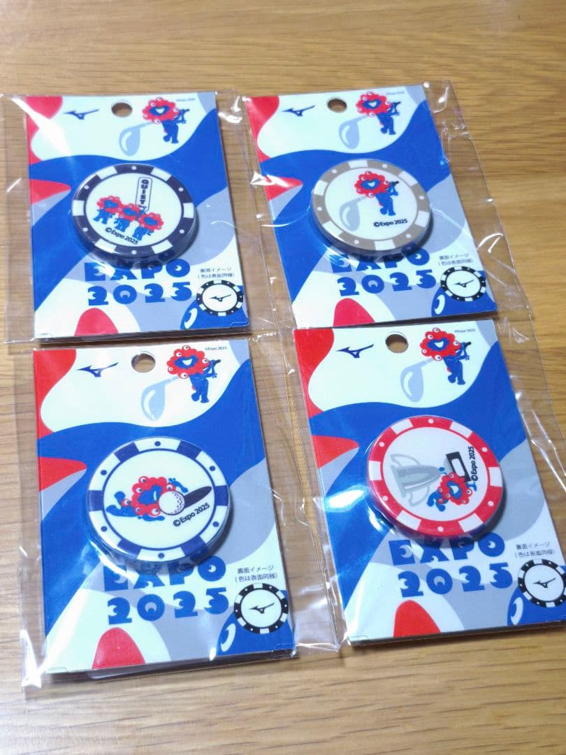 ミャクミャク ゴルフ マーカー mizuno ミズノ 4個セット 新品未使用