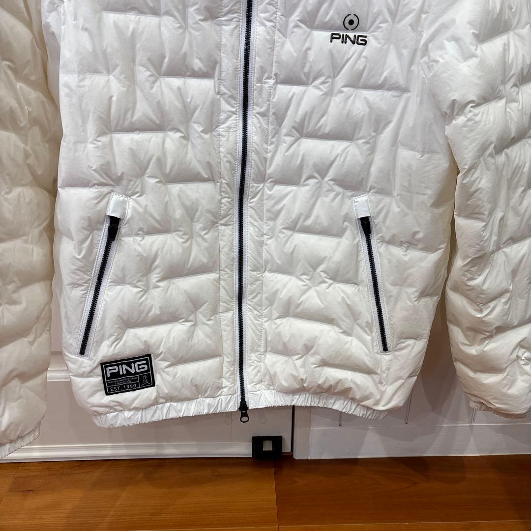 PING ピン　ゴルフウェア　フルジップ　ダウンブルゾン Mサイズ　ホワイト