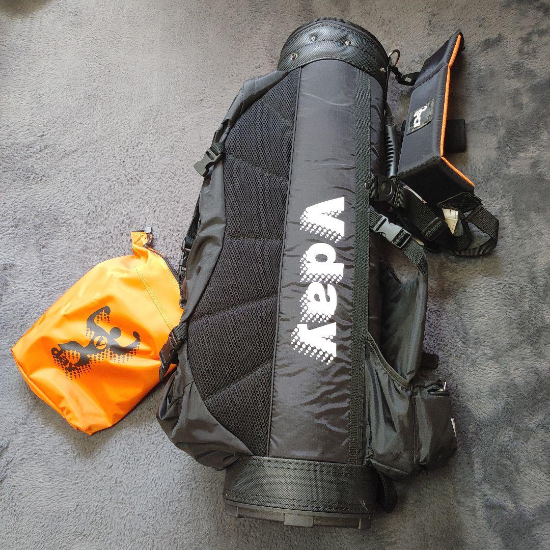 vday キャディバッグ 黒 オレンジ