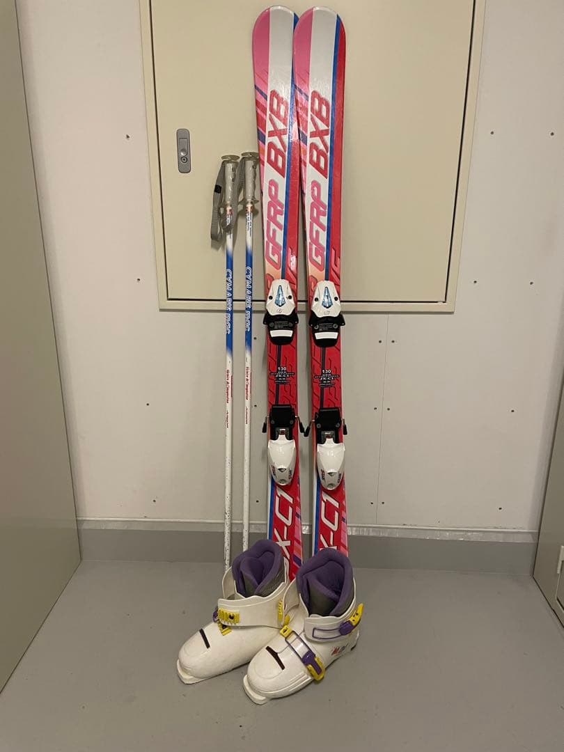 スキーセット　130cm　スキー板　ストック　ブーツ