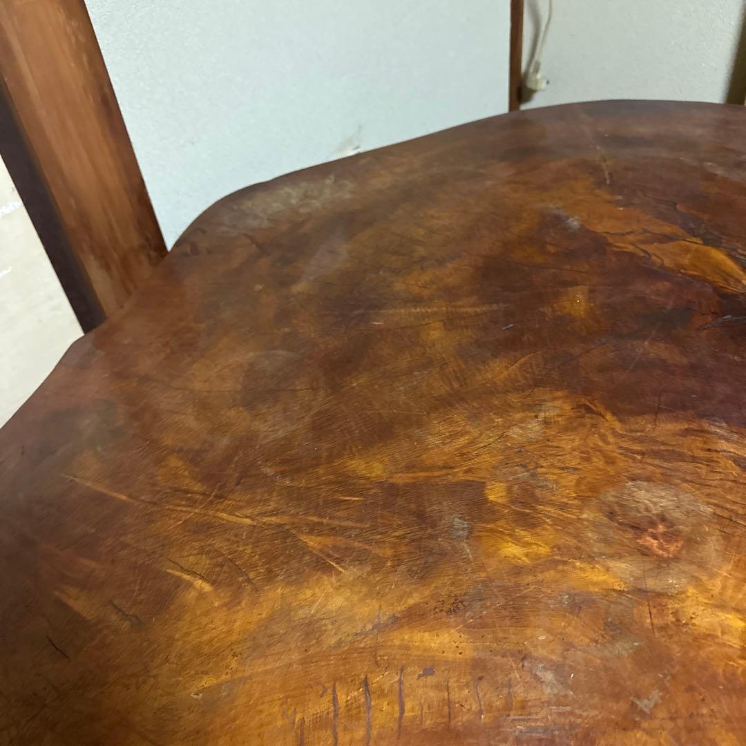 自然木の茶色座卓　一枚木