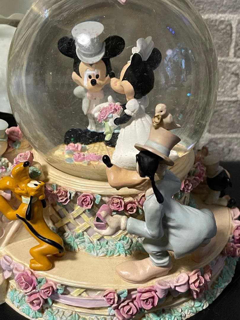 最終お値下げ　ミッキー＆ミニーWedding ドーム　オルゴール