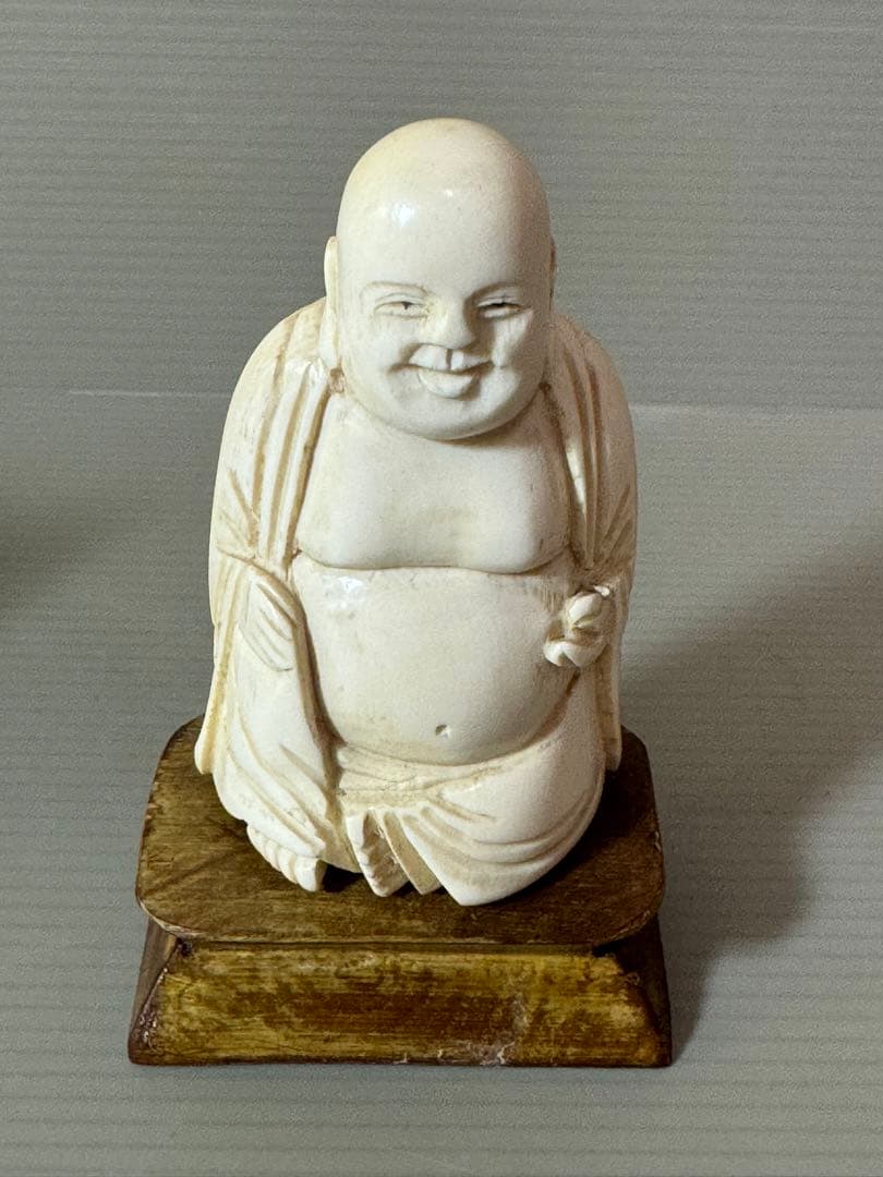 2733 根付　置物　2客　骨董品　古美術　布袋　仏像 七福神