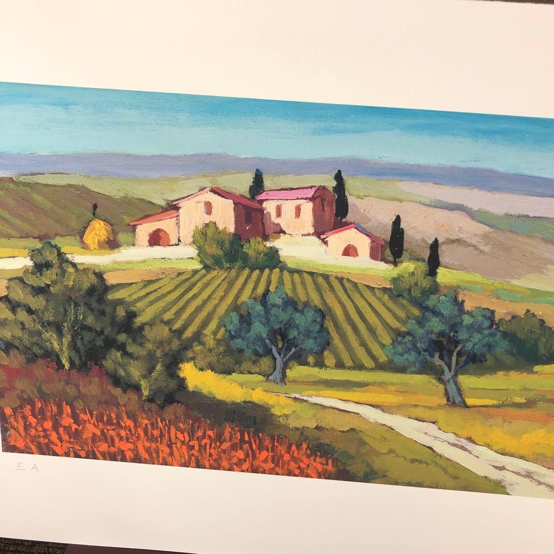 ペッサーニ　「トスカーナの鮮やかな彩り」 版画(ジクレー) シート　額無し　美品