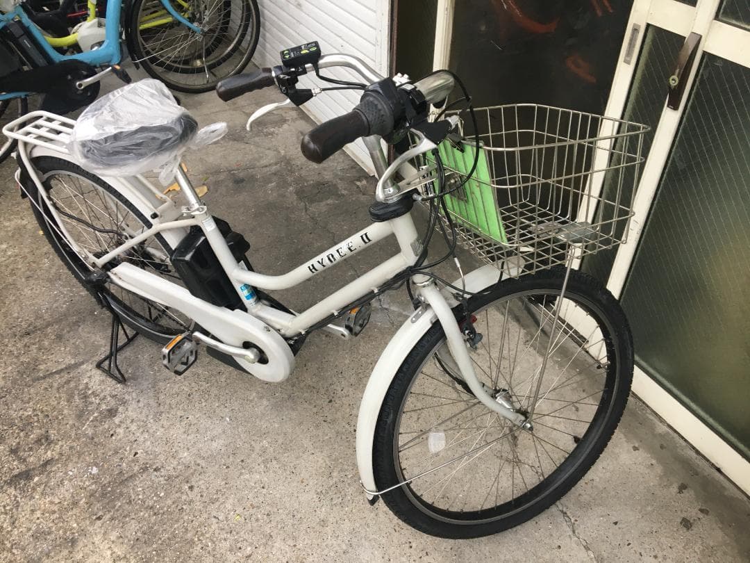 地域限定送料無料　ハイディツー　HYDEE　15,4AH　白系　電動自転車