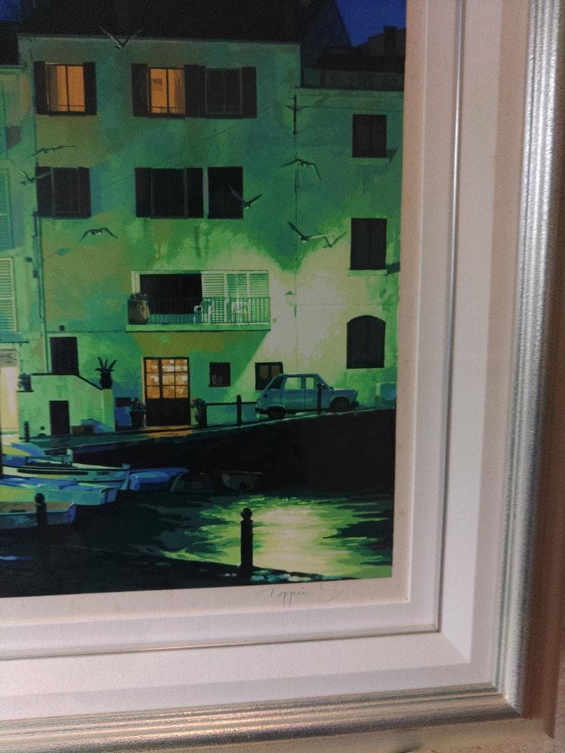 笹倉鉄平 『 雨あがり / 赤いパラソル 』 シルクスクリーン