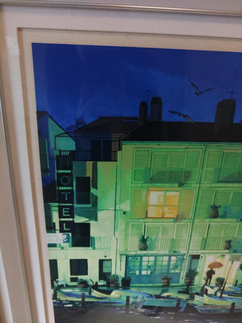 笹倉鉄平 『 雨あがり / 赤いパラソル 』 シルクスクリーン