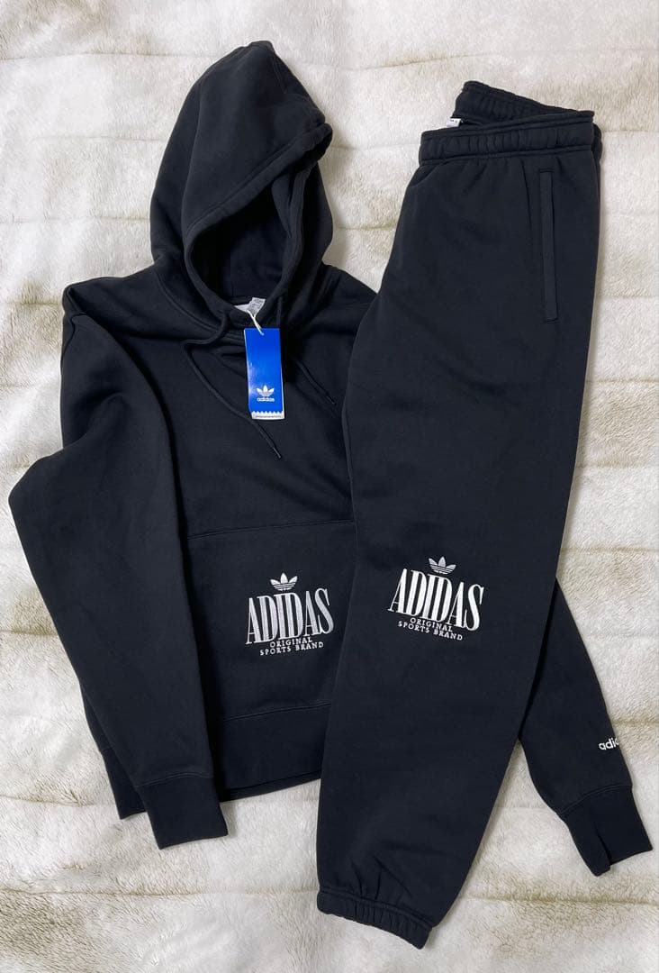【新品未使用】アディダススウェット上下セット黒XL
