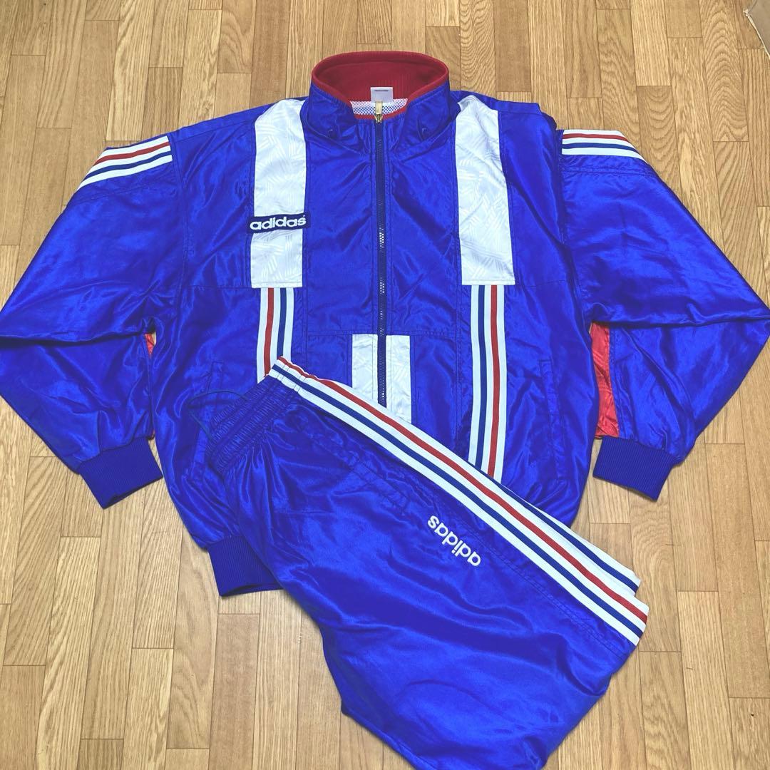 美品　90s 【デサント製】 adidas セットアップ　トラックジャケット