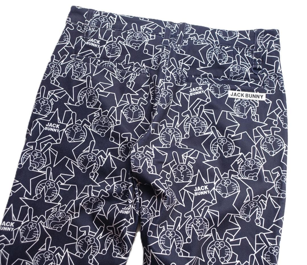 C新品 5/L 秋冬 ジャックバニー × ドラえもん 総柄 裏起毛 ゴルフパンツ