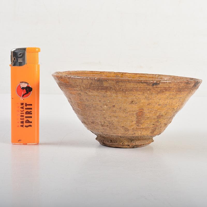 朝鮮美術　李朝　黄伊羅保茶椀　時代箱　N　6700