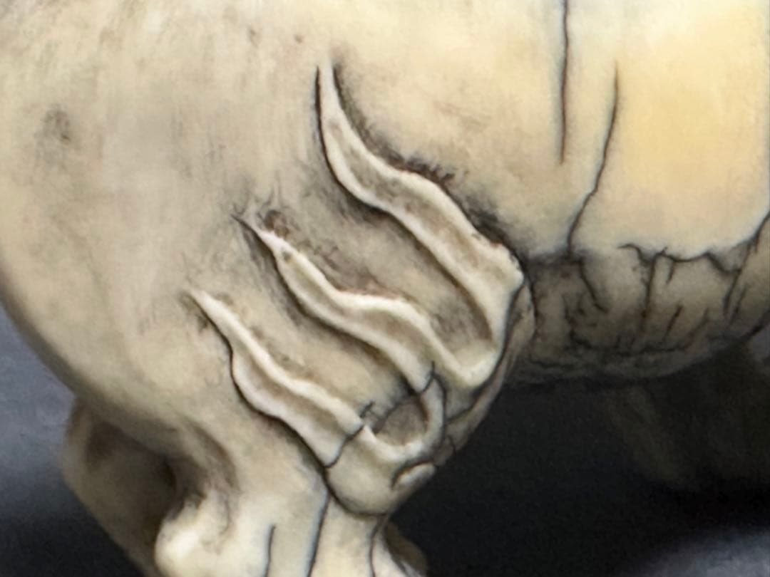 根付　狛犬　古美術品　 置物　細密細工　骨董　アンティーク　彫刻 工芸品