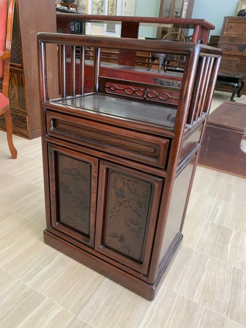 唐木茶箪笥　アンティーク　収納家具　茶箪笥