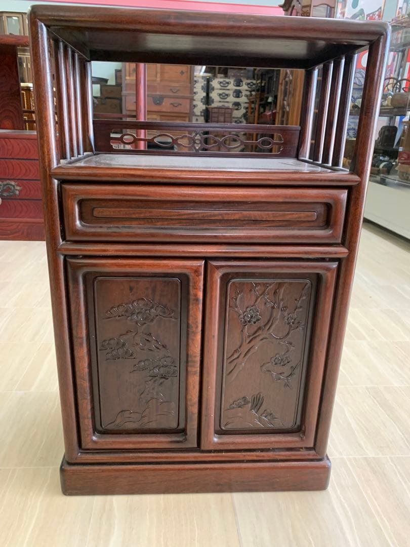 唐木茶箪笥　アンティーク　収納家具　茶箪笥