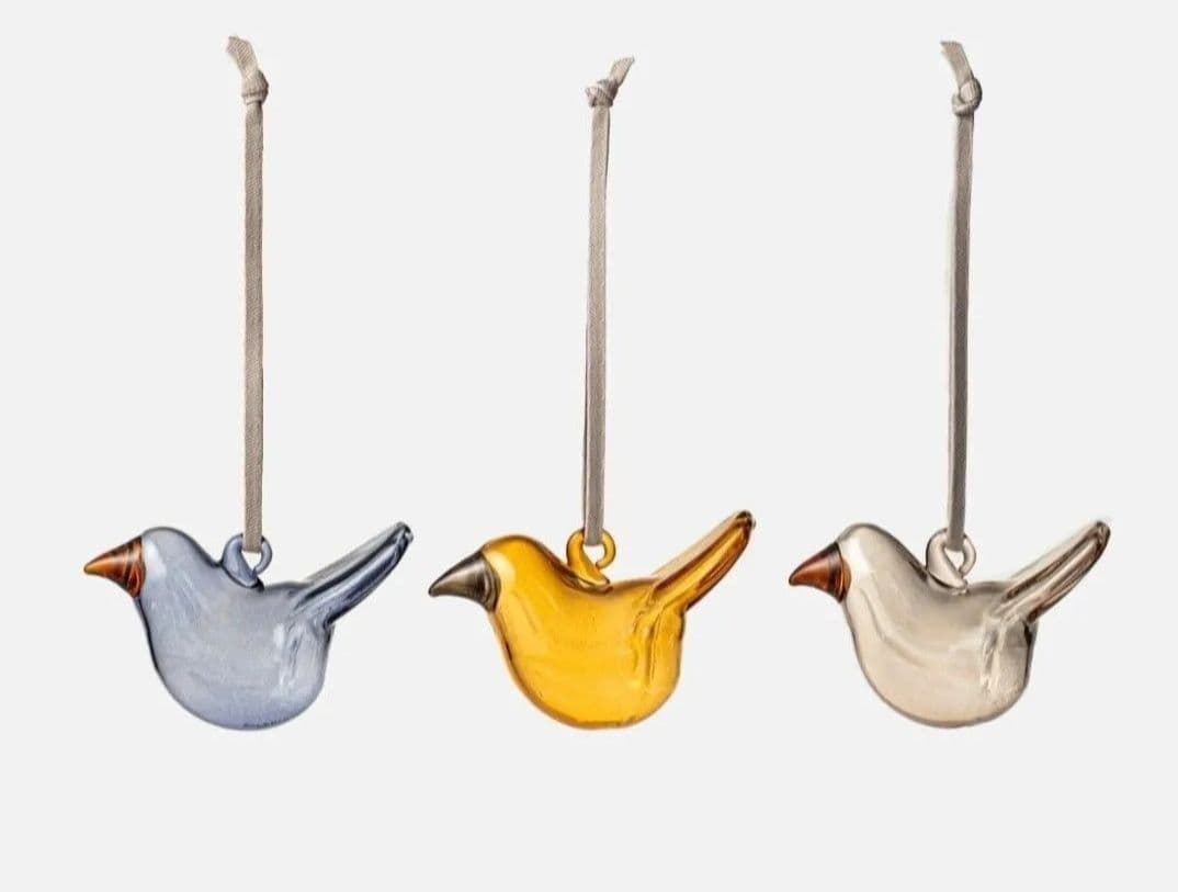 未使用 イッタラ ガラス バード 3色 オーナメント シエッポ 