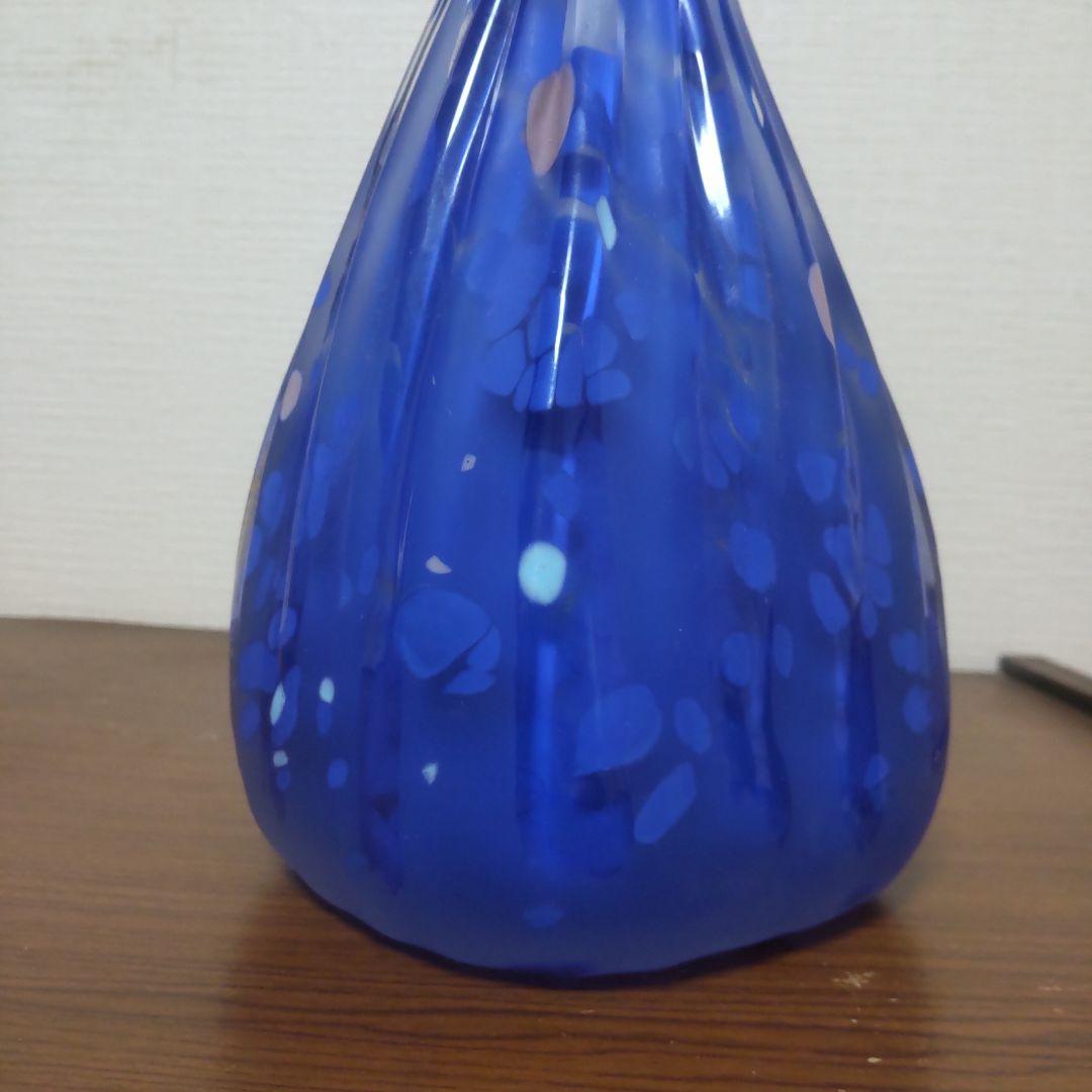 藤田喬平 手吹 瑠璃洋酒器 「醍醐」 瑠璃金彩酒器 ガラス工芸品 文化勲章