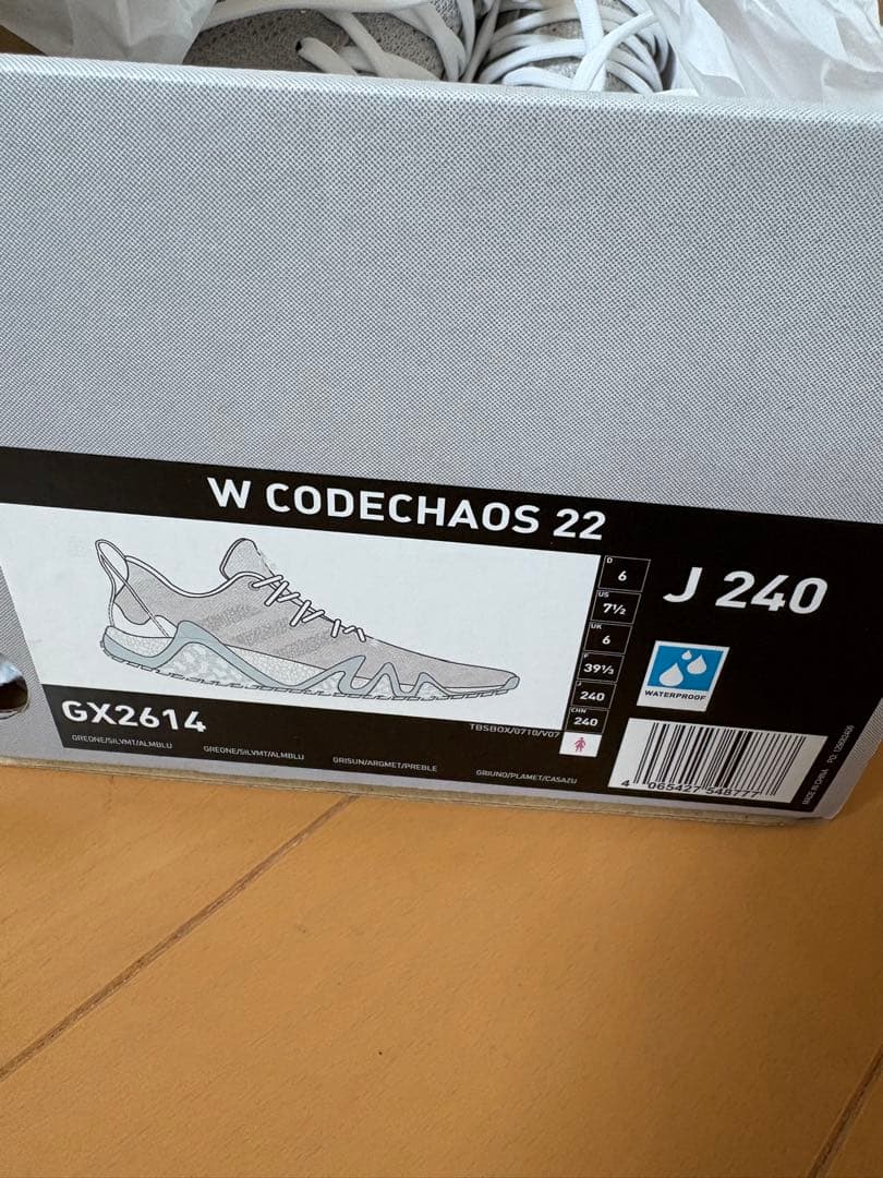 【着用1回美品】レディース ゴルフシューズ コードカオス22 24.0cm