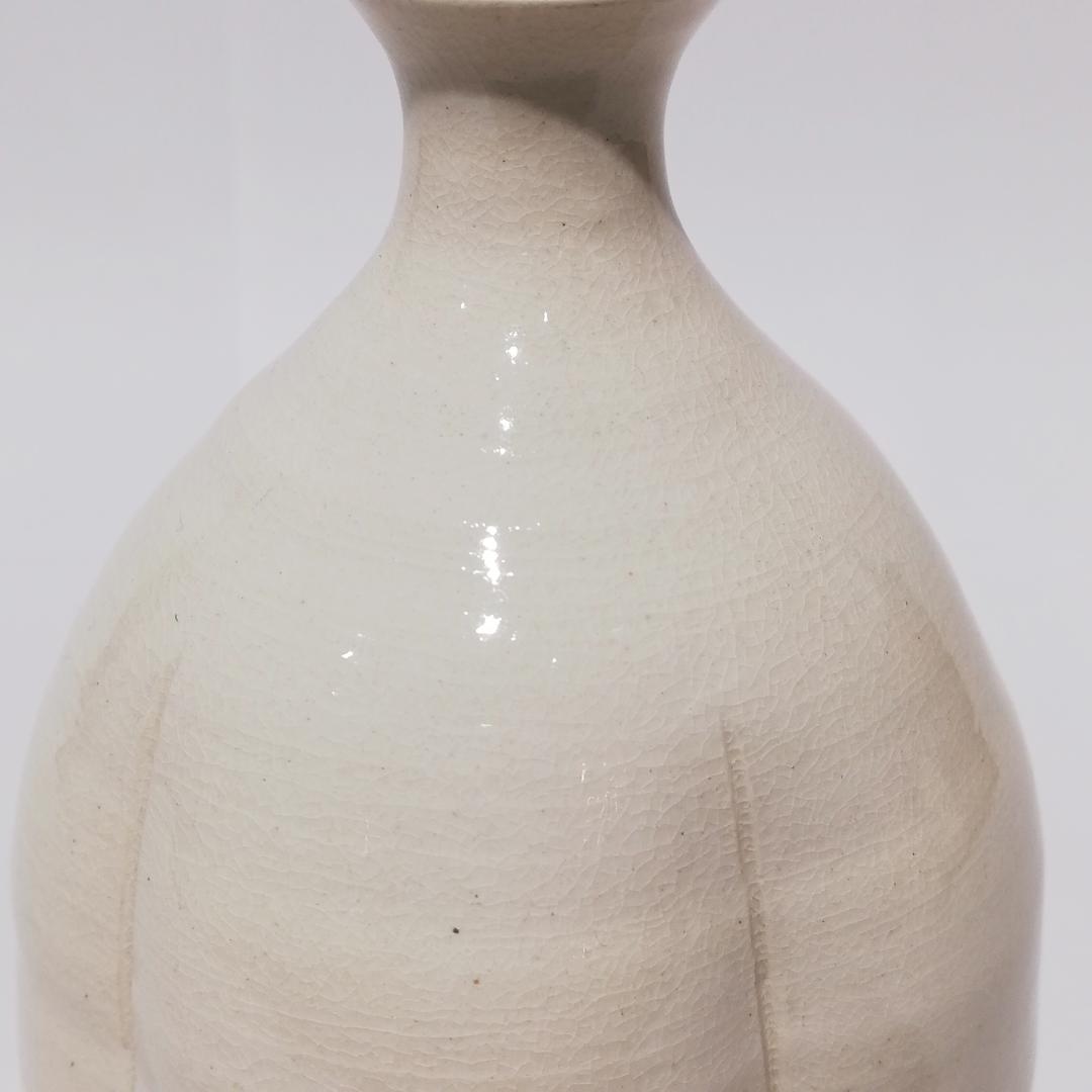 残暑セール〇川瀬竹志作　白磁 徳利　共箱共布