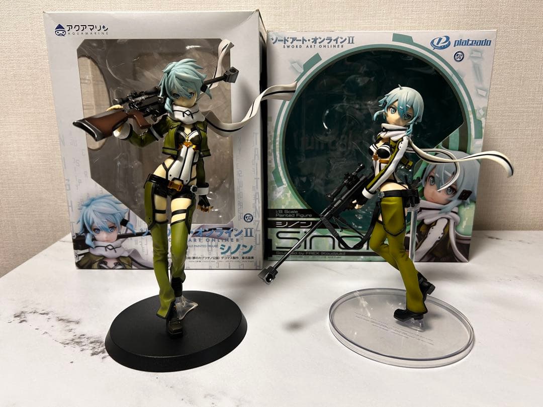 ソードアートオンライン シノン フィギュア2体セット アクアマリン プラテアード