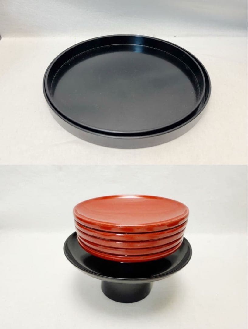 ほぼ未使用 懐石道具揃え 一式 黒塗 五客揃 茶道 利休形 共箱